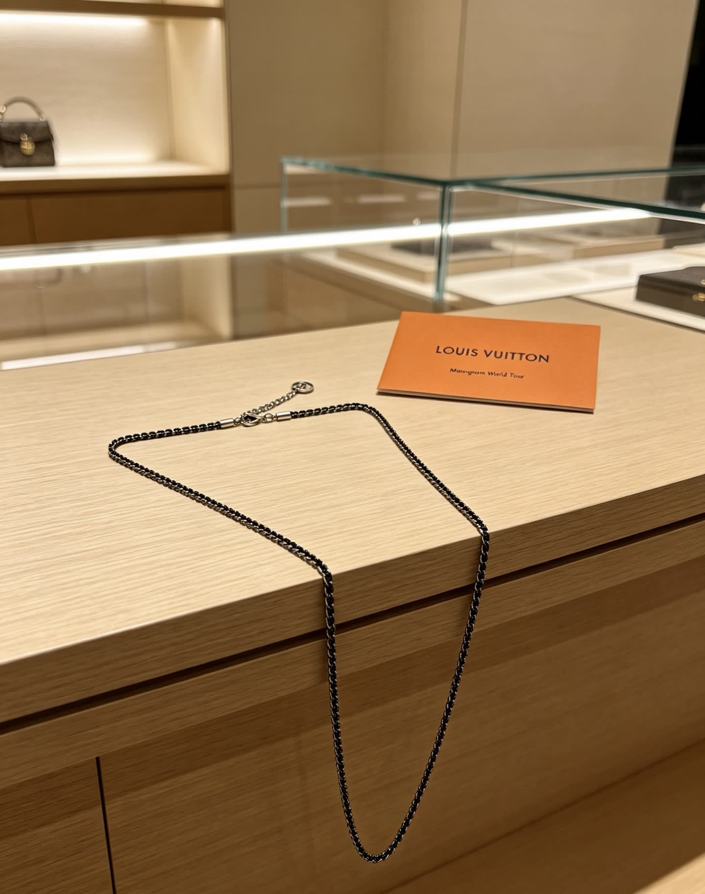 Louis Vuitton Black Beaded Necklace